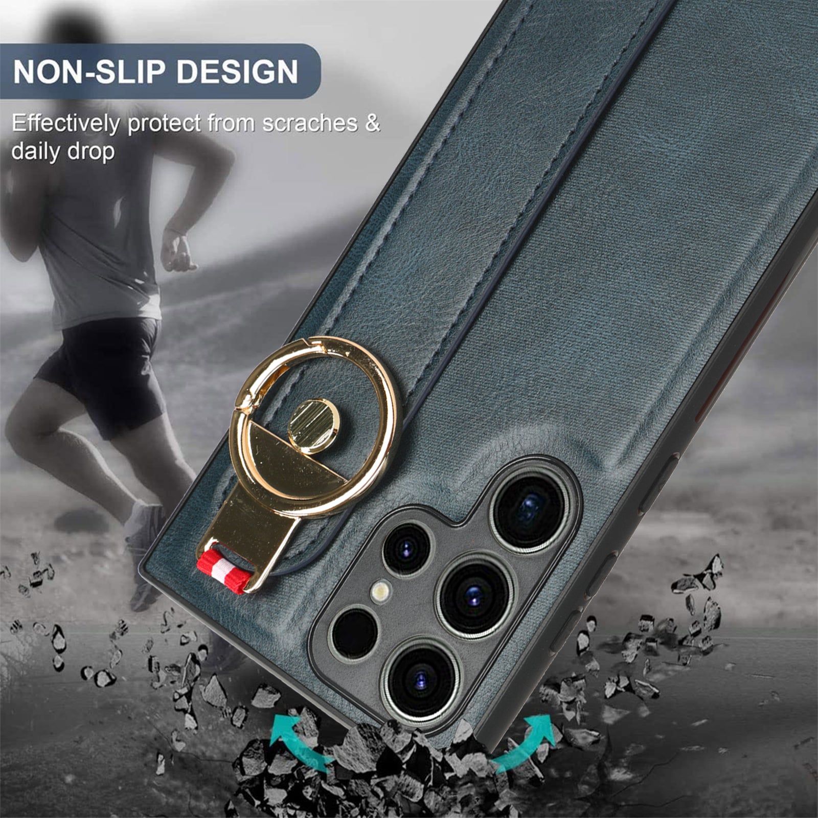 Pro Samsung Galaxy S23 Ultra Náramek Kickstand Kožená povrchová úprava Kryt telefonu PC TPU pouzdro s popruhem na krk Pro Samsung Galaxy S23 Ultra Náramek Kickstand Kožená povrchová úprava Kryt telefonu PC TPU pouzdro s popruhem na krk
